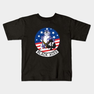 Grumman F-14 Tomcat - Black Aces Kids T-Shirt